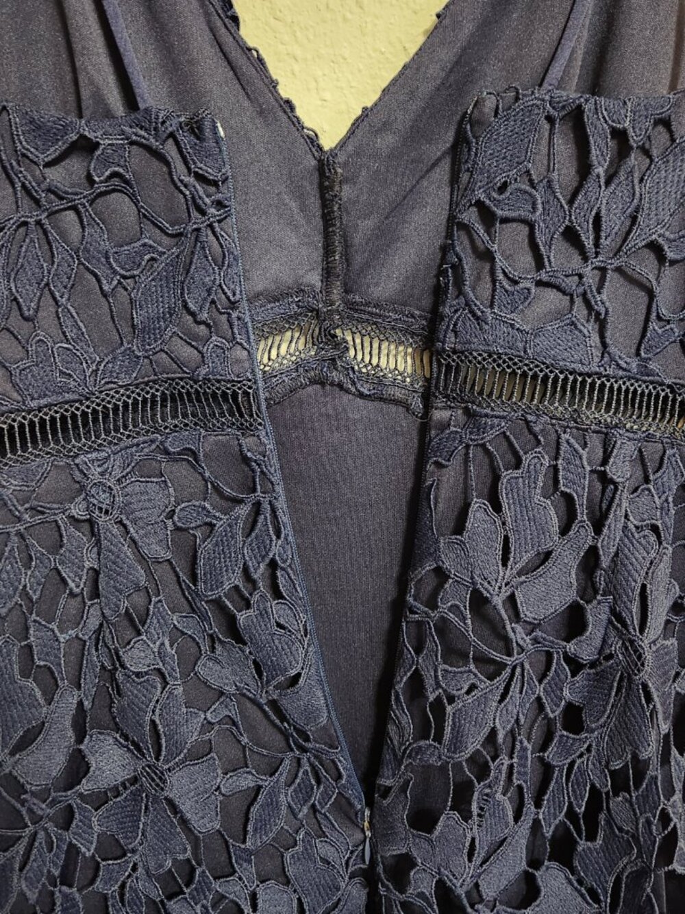 ASTR The Label | Navy Lace Cutout Midi Dress Small - Picture 12 of 12